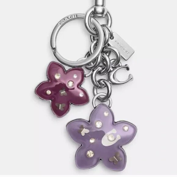 CUSTOM ONE OF A KIND Coach Hamptons Bag with Tea Roses & Bonus Bag Charms NWT - Picture 15 of 16